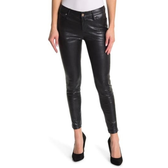RtA Prince Leather Skinny Pants Navy Snake 26 - Picture 1 of 10